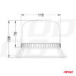 Lampa ostrzegawcza błyskowa kogut 60 LED W22M 12V 24V AMIO-03337 - 6