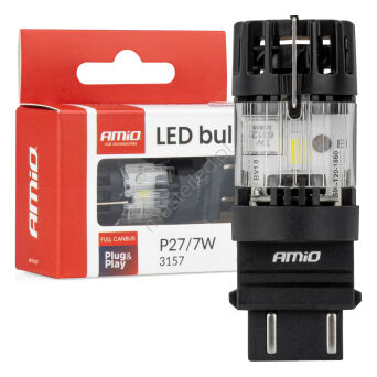 Żarówka LED LumiTec 3157 P27/7W 12V FULL CANBUS biała 1 szt. AMIO-04691