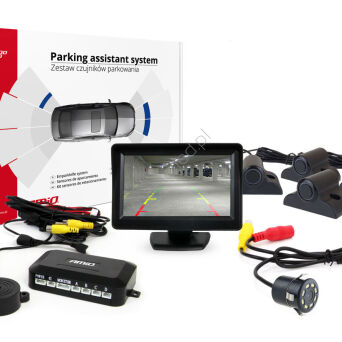 Zestaw czujników parkowania TFT01 4,3" z kamerą HD-308-LED 4 sensory czarne Truck