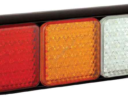 Lampa tylna 125BRAWME;  potrójna lampa modułowa, stop/pozycja/kierunkowskaz/cofania,   12/24V
