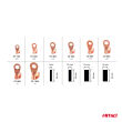 Konektory oczkowe miedziane koszulki termokurczliwe zestaw komplet 180 el. AMIO-03984 - 4