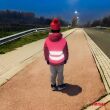 Kamizelka ostrzegawcza odblaskowa dziecięca różowa AMIO-03987 - 2