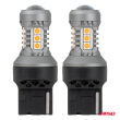 Żarówki LED STANDARD 7440 WY21W 3030 15SMD pomarańczowe 12V 24V AMIO-04997 - 2