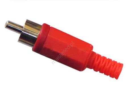 Wtyk RCA czincz plastik czerwony