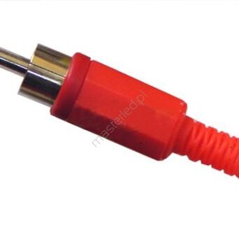 Wtyk RCA czincz plastik czerwony
