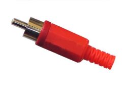 Wtyk RCA czincz plastik czerwony