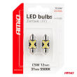 Żarówki LED CANBUS Festoon C5W 12SMD 2016 31mm White 12V 24V AMIO-04235 - 5