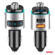 Transmiter samochodowy FM 2×USB-A microSD 12V 24V AMIO-04654 - 7