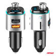 Transmiter samochodowy FM 2×USB-A microSD 12V 24V AMIO-04654 - 11