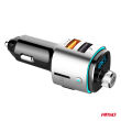 Transmiter samochodowy FM 2×USB-A microSD 12V 24V AMIO-04654 - 12