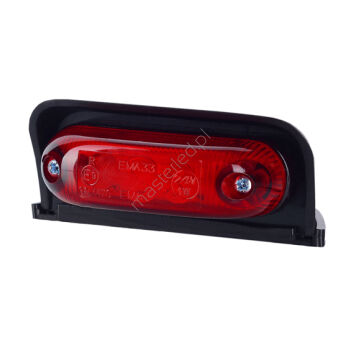 Obrysówka LED LD 231 czerwona owalna w wersji narożnej 12/24V