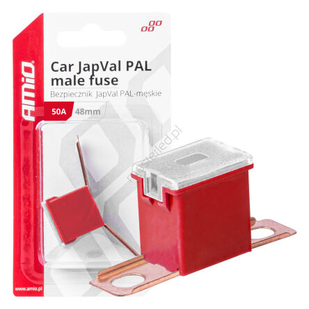 Bezpiecznik samochodowy JAPVAL PAL męski 48mm 50A AMIO-03420