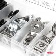 Zestaw plastikowych i metalowych śrubek blaszek montażowych 16 mm 22 mm 60 el. AMIO-05034 - 2