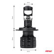 Żarówki samochodowe LED seria PL Lens H4 soczewka 6000K Canbus AMIO-03667 - 3