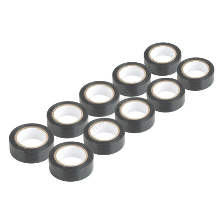 Taśmy izolacyjne PVC zestaw 10szt. czarne 19mm x 10m x 0.13mm AMIO-04845