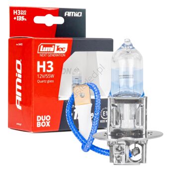 Żarówki halogenowe H3 12V 55W LumiTec NEXT GENERATION +135% DUO AMIO-04403