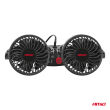 Wiatrak samochodowy wentylator na zagłówek z ładowarką USB 12V AMIO-03009 - 4