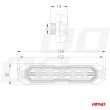 Lampa błyskowa ostrzegawcza płaska 6x3W LED R65 R10 12V 24V AMIO-03930 - 5