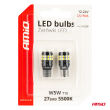 Żarówki LED CANBUS T10 W5W 27SMD 2016 White 12V 24V AMIO-04258 - 5