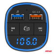Transmiter samochodowy FM 2×USB-A 12V 24V AMIO-04648 - 6