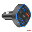 Transmiter samochodowy FM 2×USB-A 12V 24V AMIO-04648 - 9