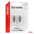 Żarówki LED STANDARD T10 2835 5SMD białe 12V AMIO-04995 - 4