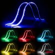 Paski LED COB do samochodu wielobarwne multi kolor RGB z pilotem 2x30cm 12V AMIO-04579 - 3