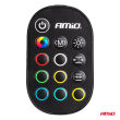 Paski LED COB do samochodu wielobarwne multi kolor RGB z pilotem 2x30cm 12V AMIO-04579 - 5