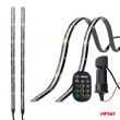 Paski LED COB do samochodu wielobarwne multi kolor RGB z pilotem 2x30cm 12V AMIO-04579 - 6