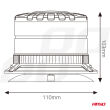 Lampa ostrzegawcza błyskowa kogut LED W29M 12V 24V AMIO-04110 - 6
