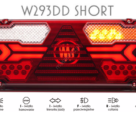 2535 DD L Lampa zespolona tylna W293DD SHORT