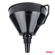 Lejek elastyczny czarny uniwersalny z sitkiem do paliwa cieczy wody 16 cm AMIO-04038 - 4