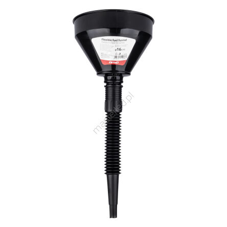 Lejek elastyczny czarny uniwersalny z sitkiem do paliwa cieczy wody 16 cm AMIO-04038