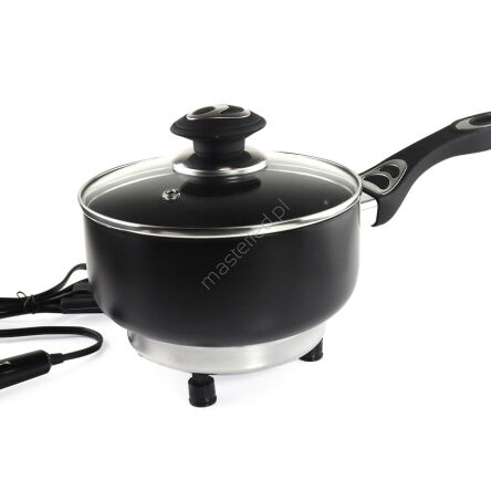Rondel garnek elektryczny z pokrywką do samochodu 18 cm x 8 cm 150W 12V AMIO-02534