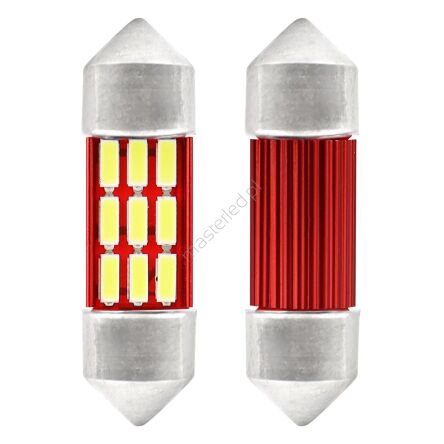 Żarówki LED CANBUS 4014 12SMD Festoon C5W C10W C3W 31mm White 12V 24V AMIO-01631