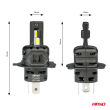 Żarówki samochodowe LED seria X4 Aviator H4/H19 6500K Canbus AMIO-03763 - 3