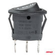 Włącznik czarny okrągły 12/230V BU03 AMIO-02463 - 2