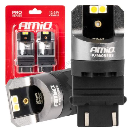 Żarówki LED CANBUS PRO series 3157 P27/7W 4x3030 SMD White 12/24V AMIO-03588