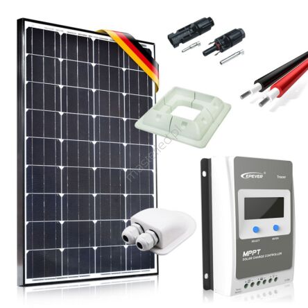 Zestaw do Kampera - Moc 100W z Regulatorem MPPT 10A