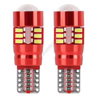Żarówki LED CANBUS 27SMD 3014 T10e W5W White 12V 24V AMIO-01446