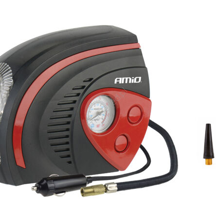 Kompresor samochodowy pompka 12V LED ACOMP-08 AMIO-02182