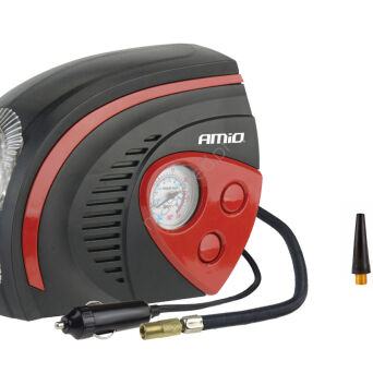 Kompresor samochodowy pompka 12V LED ACOMP-08 AMIO-02182