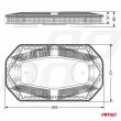 Belka ostrzegawcza LED WLB78 na magnes 293x171mm R65 R10 48LED 12-24V IP56 AMIO-02920 - 9