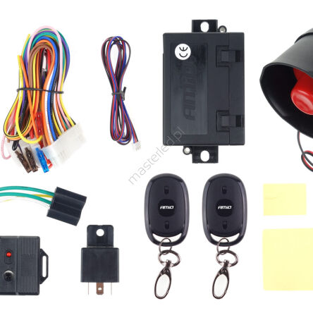 Uniwersalny alarm Samochodowy CA14 z pilotami AMIO-01678