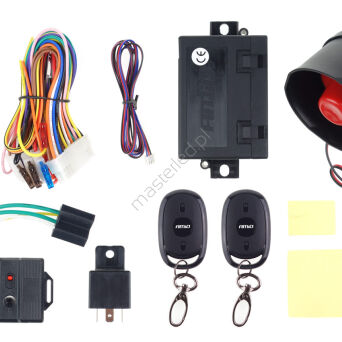 Uniwersalny alarm Samochodowy CA14 z pilotami AMIO-01678
