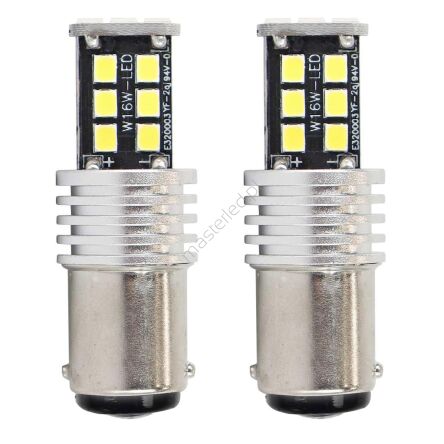Żarówki LED CANBUS 2835 15SMD 1157 BAY15D P21/5W White 12V 24V AMIO-01641