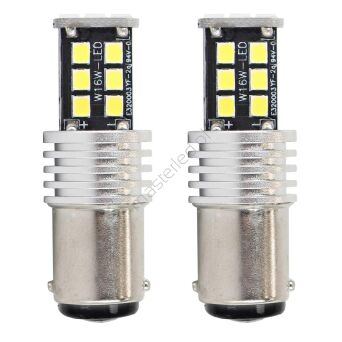 Żarówki LED CANBUS 2835 15SMD 1157 BAY15D P21/5W White 12V 24V AMIO-01641