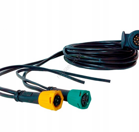 WIĄZKA INSTALACJA PRZEWODY PRZYCZEPY WTYCZKA 13 PIN 7,5M + KABEL NA OBRYSOWE 3M