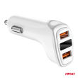 Ładowarka samochodowa 2x USB-A + woltomierz 3.1A AMIO-03887 - 4