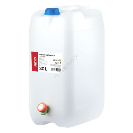 Kanister zbiornik plastikowy na wodę z kranem 30L biały AMIO-05145
